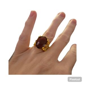 Fashion Rust Red Ring Size 6